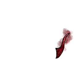 Demon tail accessory on mole mascot