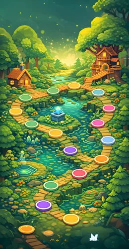 Emerald Grove world map in Arithmia math game