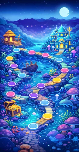 Tide Dominion world map in Arithmia math game